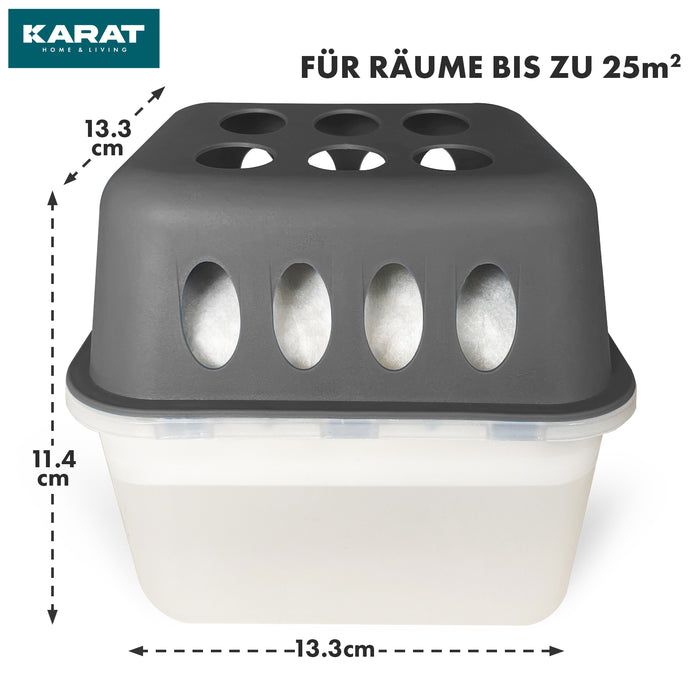 KARAT Luftentfeuchter Hava - Granulat Raumentfeuchter Grau