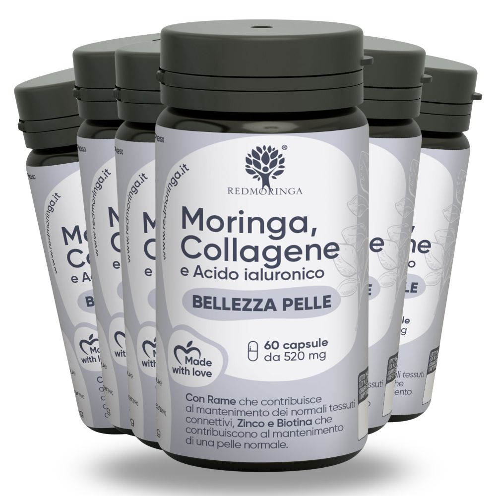 RedMoringa Kollagen Hyaluron, Vitamin C & Bio Moringa 360 Kapseln 6 St