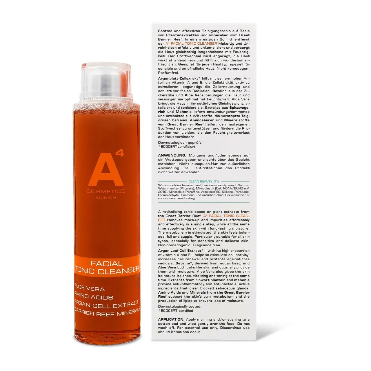 A4 Cosmetics, Facial Tonic Cleanser