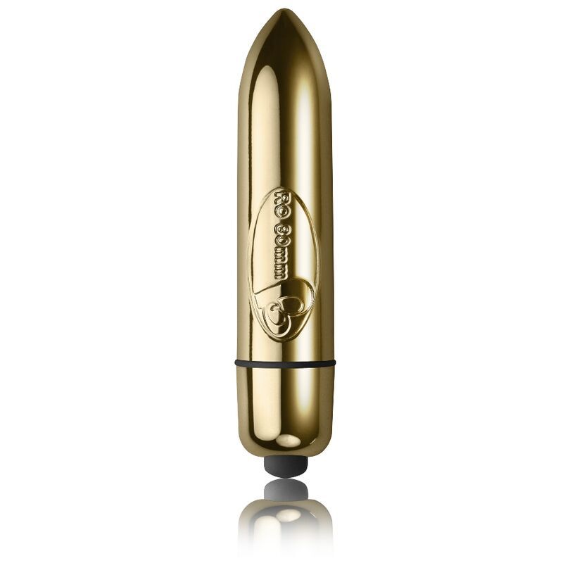 Goldfarbenes, zylindrisches Produkt mit schwarzem Ende. Logo und Schriftzug auf der Oberfläche.