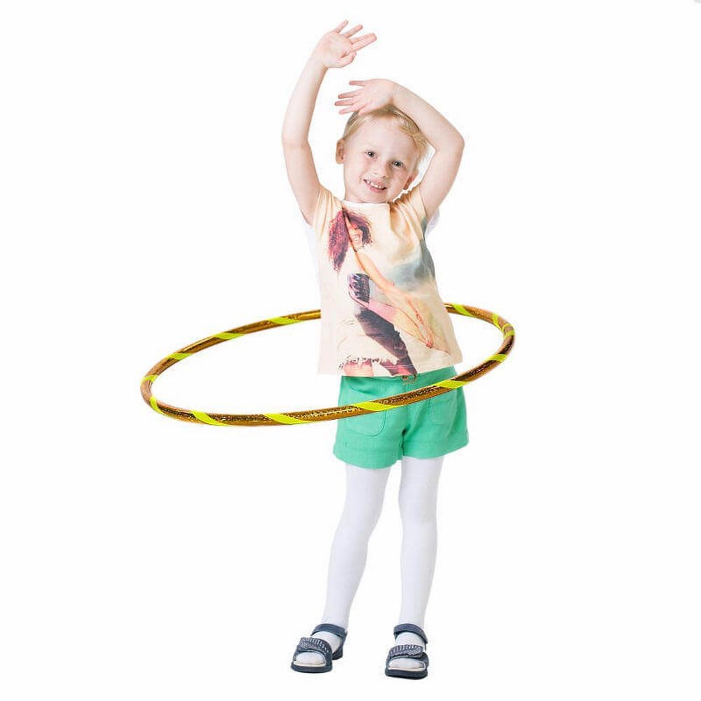 Hoopomania Glamour Kinder-Hula-Hoop | Ø 70 cm Gelb-Gelb 1 St