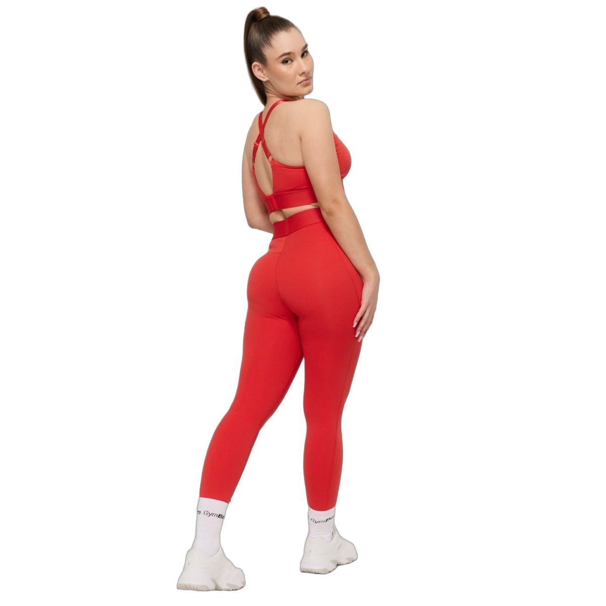 GymBeam Leggings Damen mit hoher Taille und elastischem Material in Hot Red