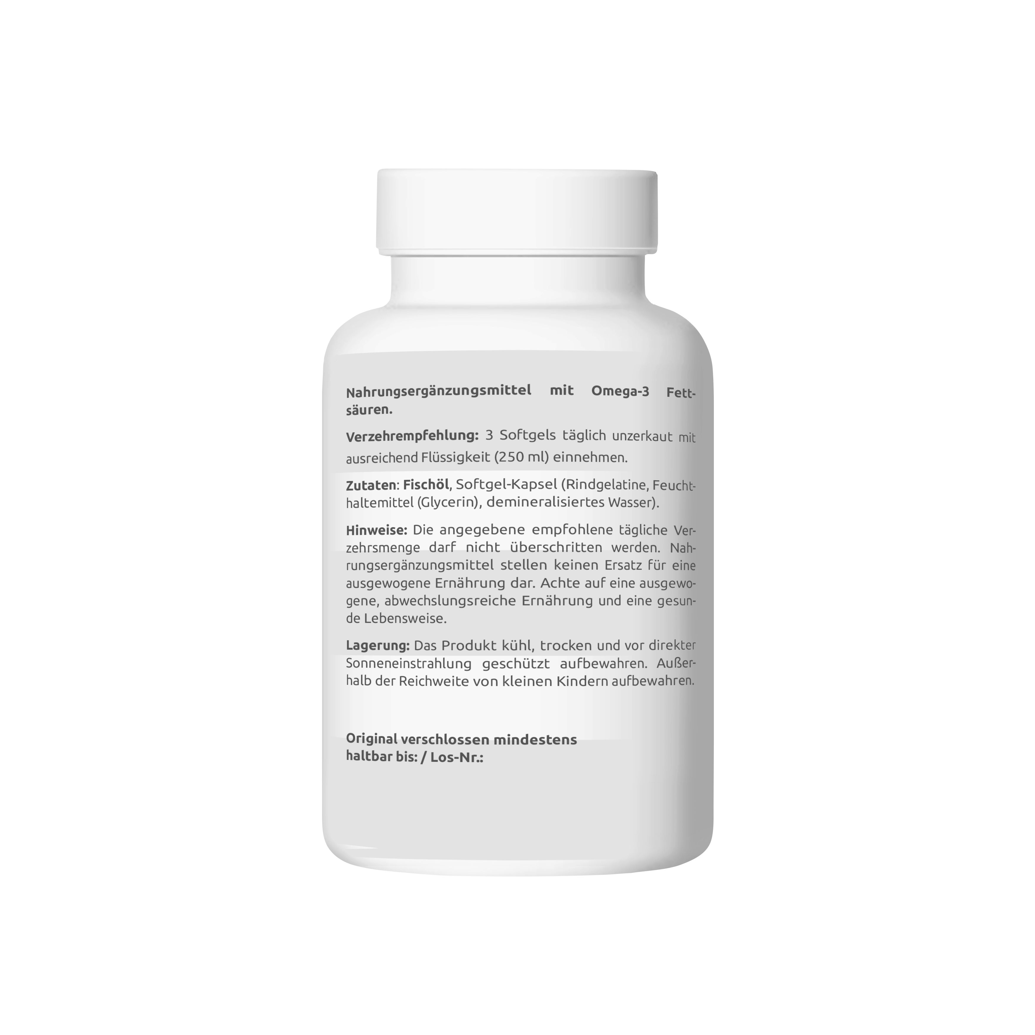 Rückseite einer weißen Flasche. Text mit Nährwertangaben und Inhaltsstoffen. Mindesthaltbarkeitsdatum.