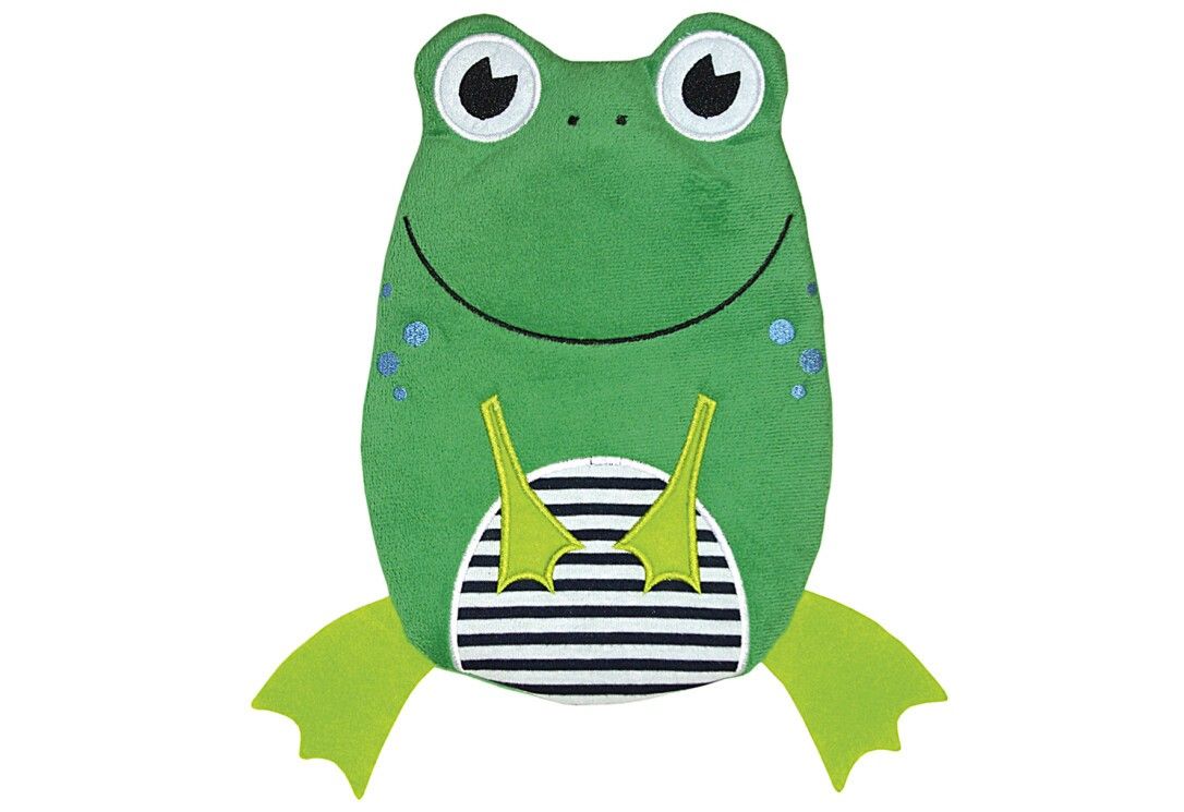 HUGO FROSCH Wärmflasche Frosch Velour grün