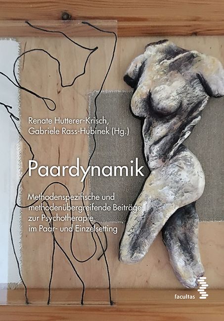 Buchcover mit Titel "Paardynamik". Darstellung einer Skulptur eines Oberkörpers. Autorennamen und Verlag "facultas" sichtbar.