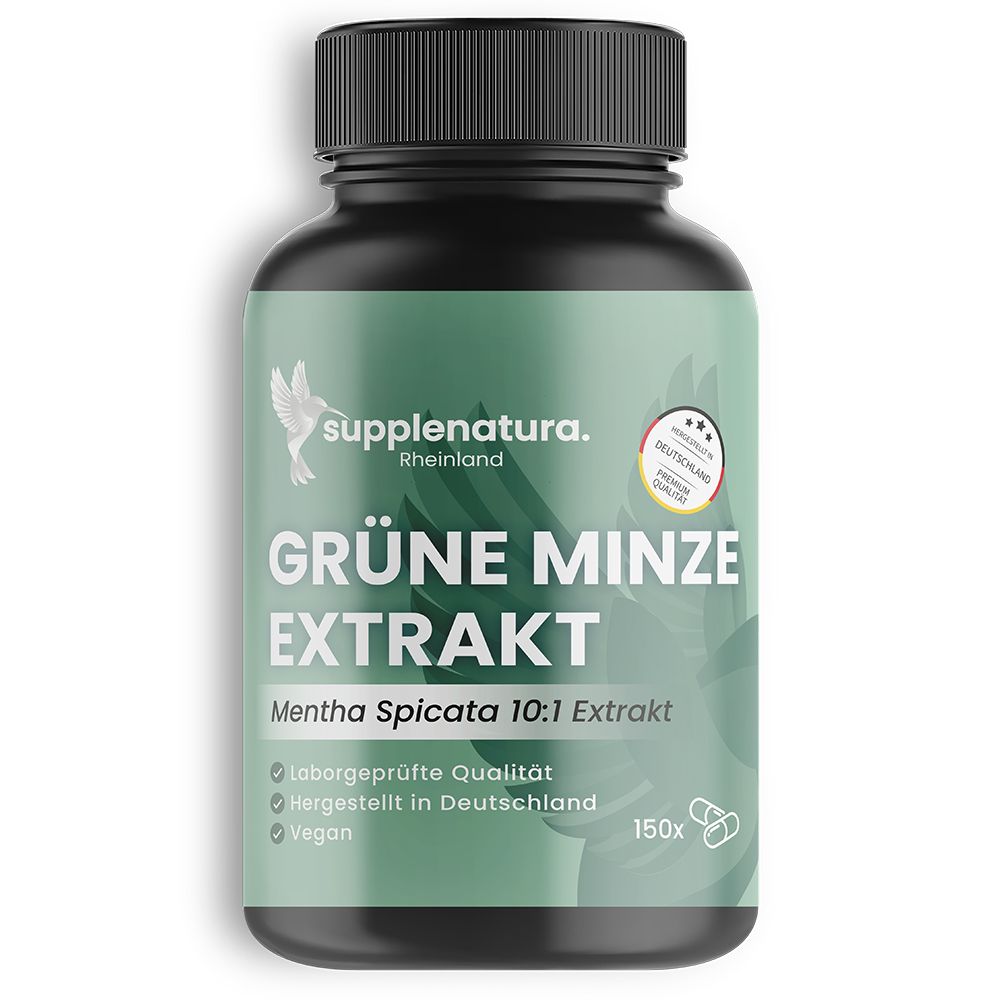 Supplenatura Rheinland® Grüne Minze Extrakt Kapseln–400 mg Mentha Spicata 10:1
