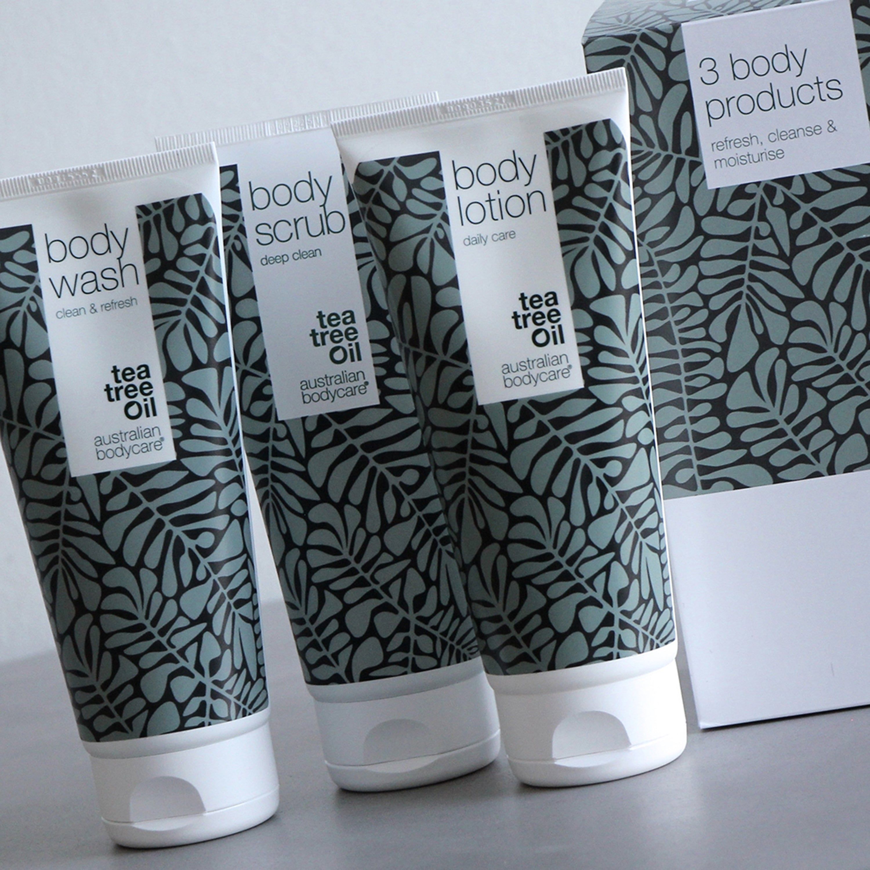 Australian Bodycare Drei Produkte gegen Pickel, unreine Haut und Mitesser am Rücken und am Po