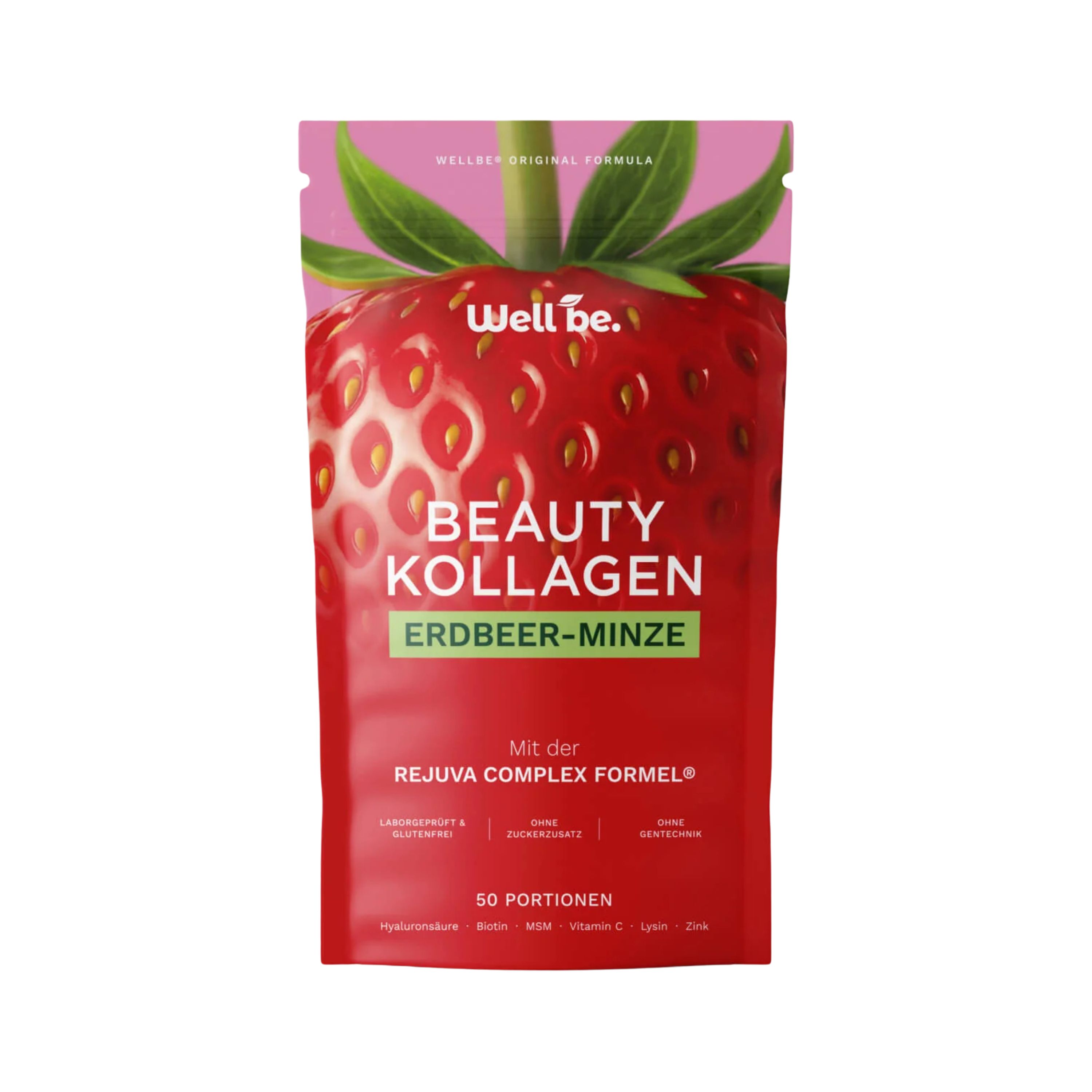 wellbe Beauty Kollagen Erdbeer-Minze mit Rejuva Complex® Formel 1x250 g Pulver