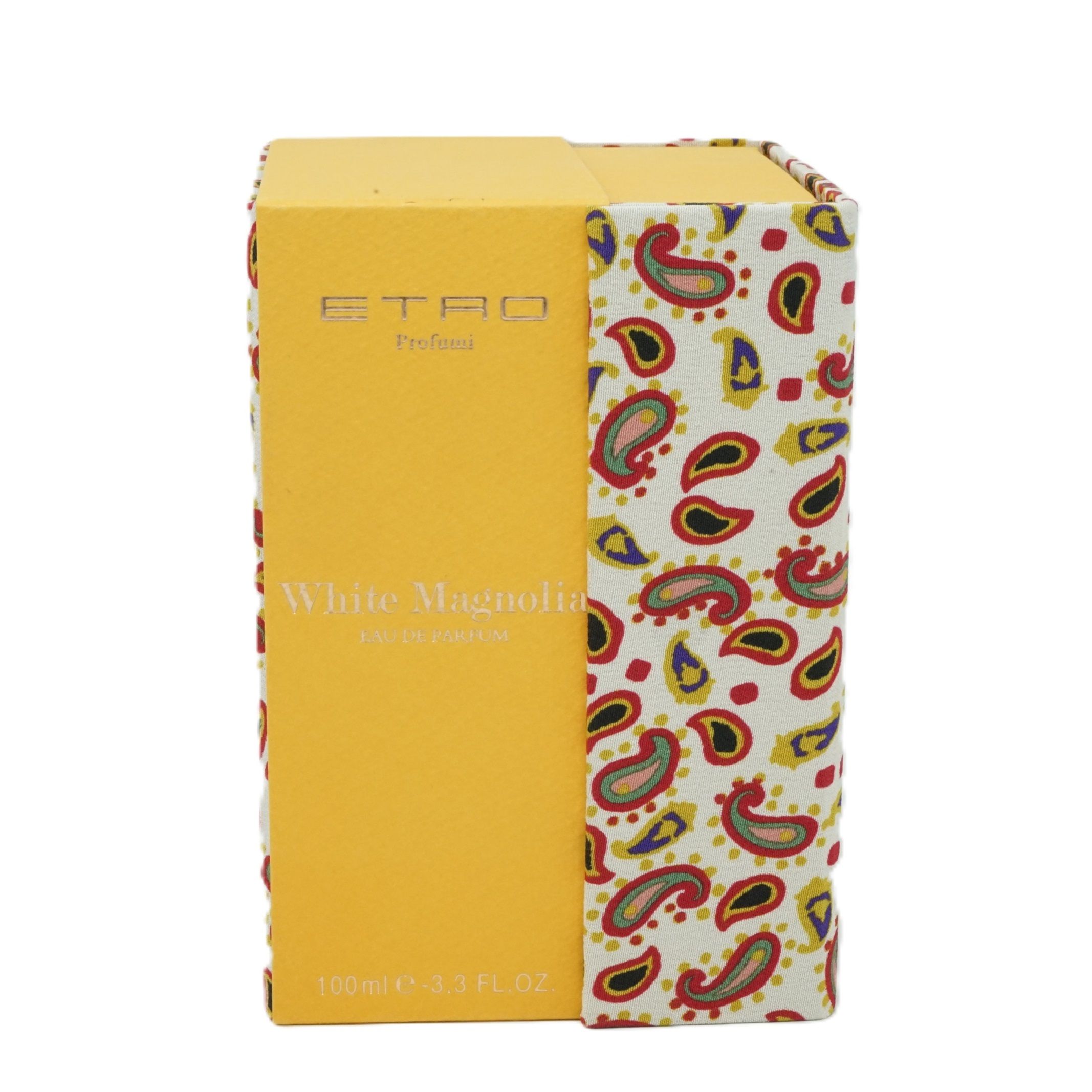 Etro White Magnolia Eau de Parfum Geschenkbox mit Paisley-Muster.