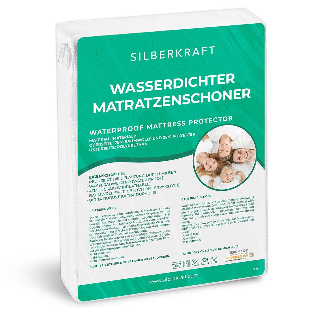 SILBERKRAFT Anti-Milben Matratzenbezug