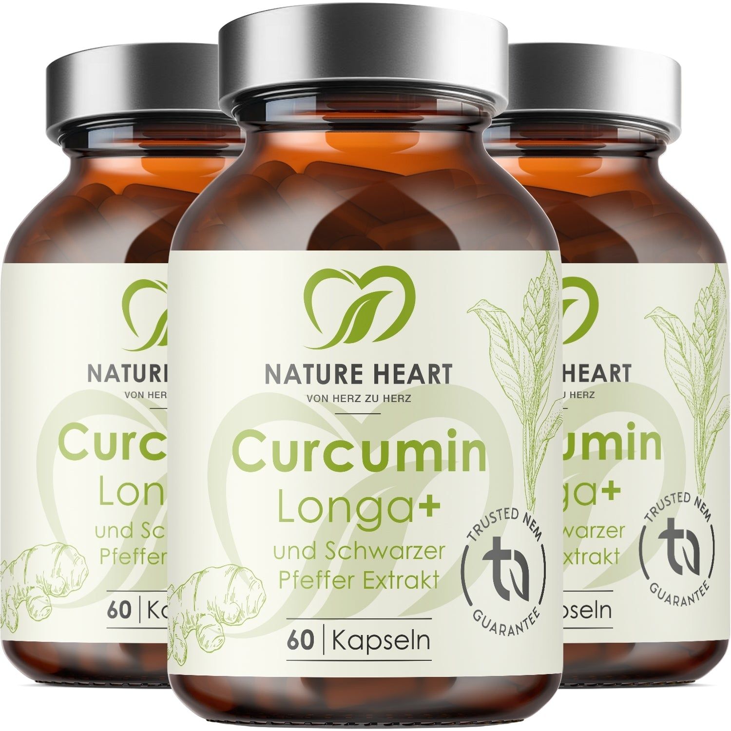 Nature Heart Curcumin Longa+ 3x60 St Kapseln