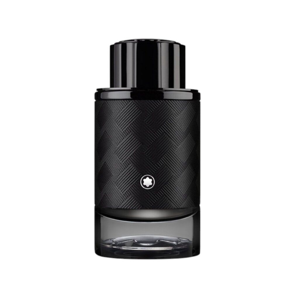 Montblanc Explorer Extreme Eau De Parfum Flakon mit texturierter Oberfläche.
