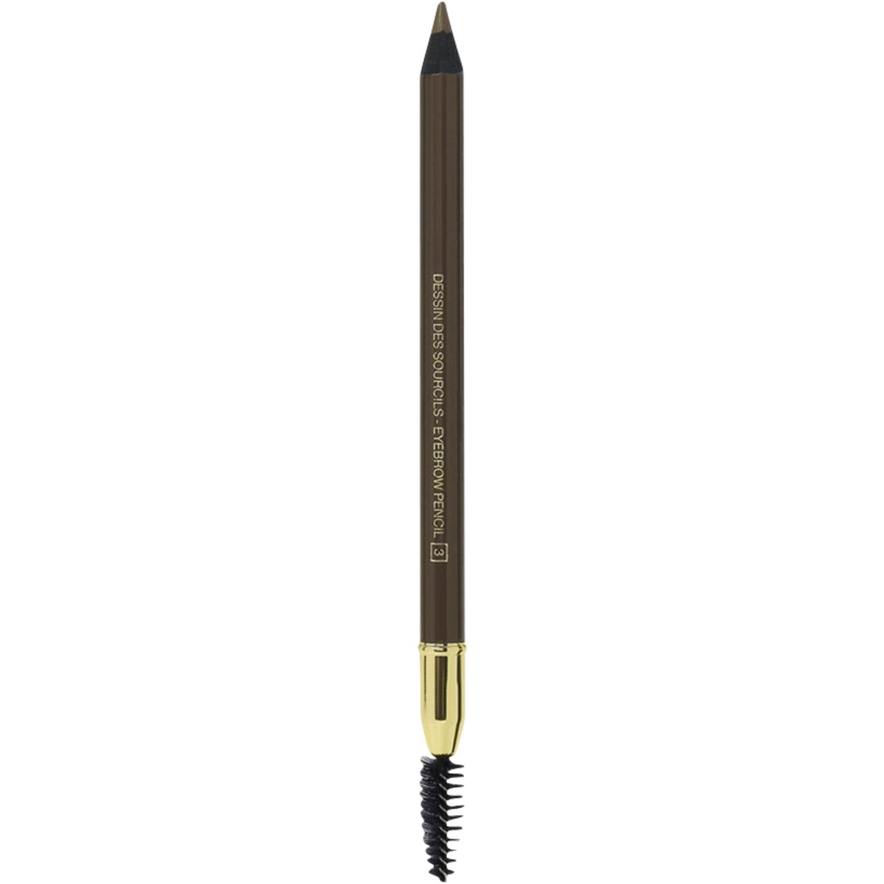 Yves Saint Laurent Dessin des Sourcils Augenbrauenstift. Dunkelbraun, mit Bürste. Goldfarbene Akzente.