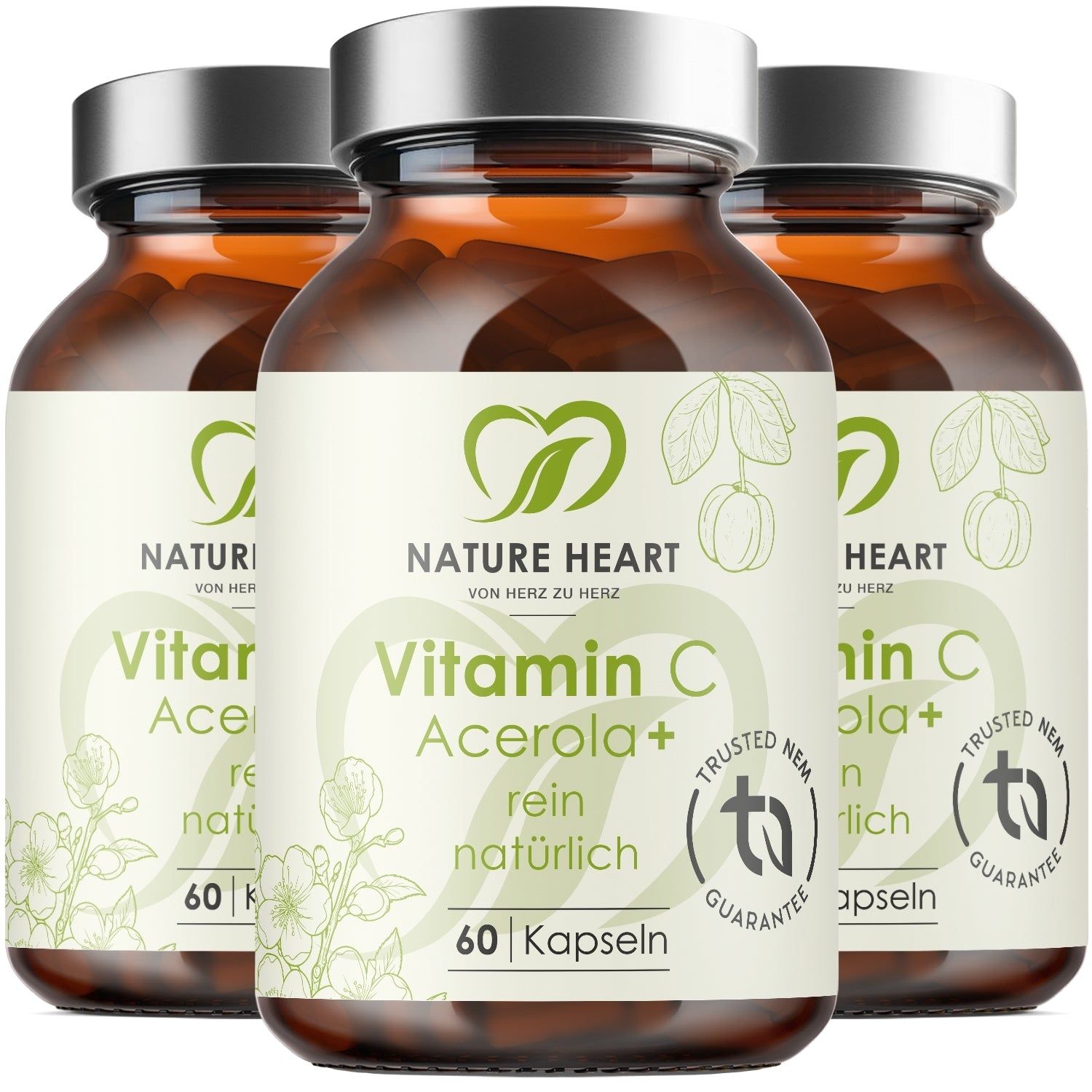Nature Heart Vitamin C Acerola+ 3x60 St Kapseln