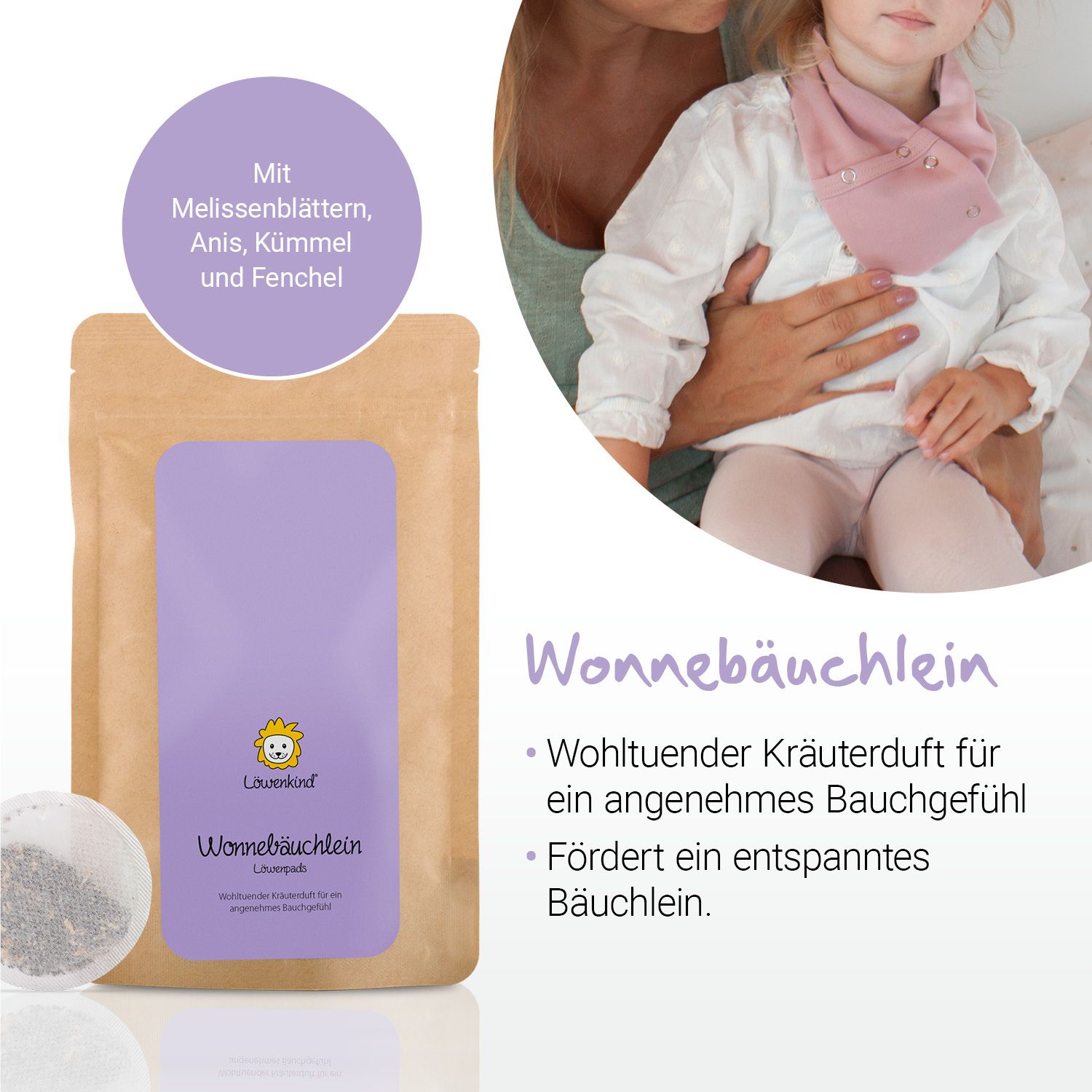 Löwenkind Wonnebäuchlein-Kräuterpads Nachfüllpackungen 2x10 St Kräuter