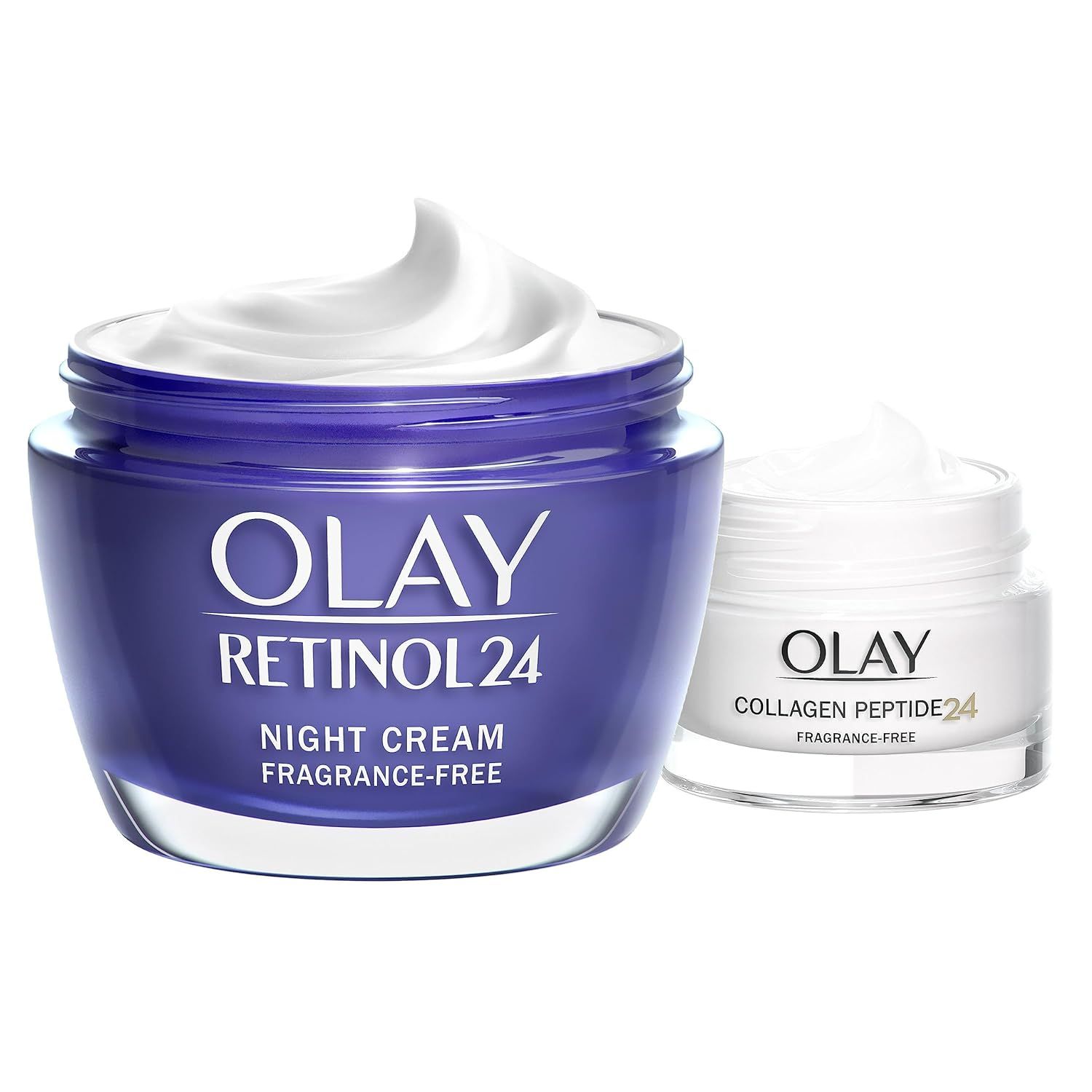 Olay Tages- und Nachtset, Collagen Peptide 24 Tagescreme und Retinol 24 Anti Aging Nachtcreme