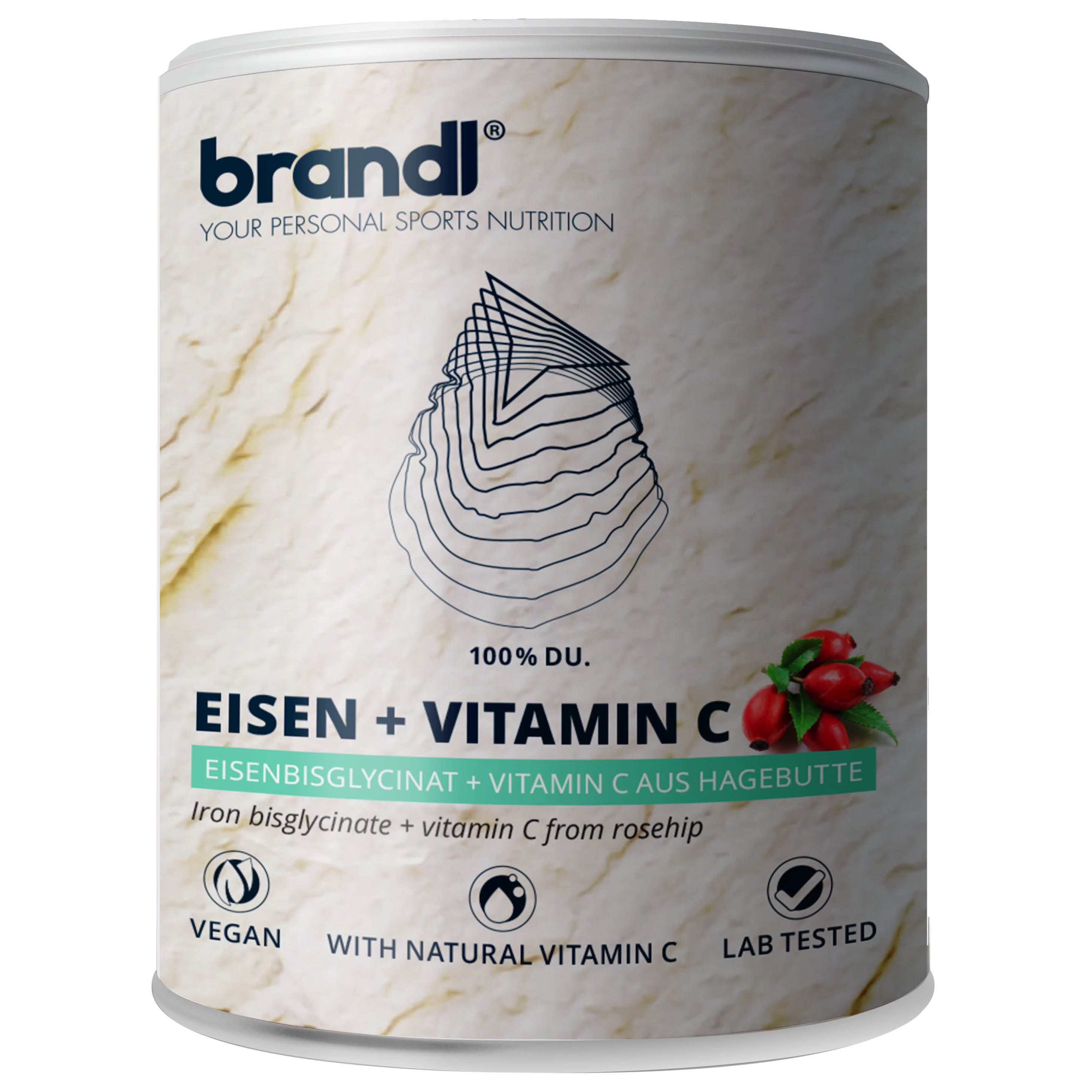 brandl® Eisen (aus Eisenbisglycinat) und Vitamin C aus der Hagebutte