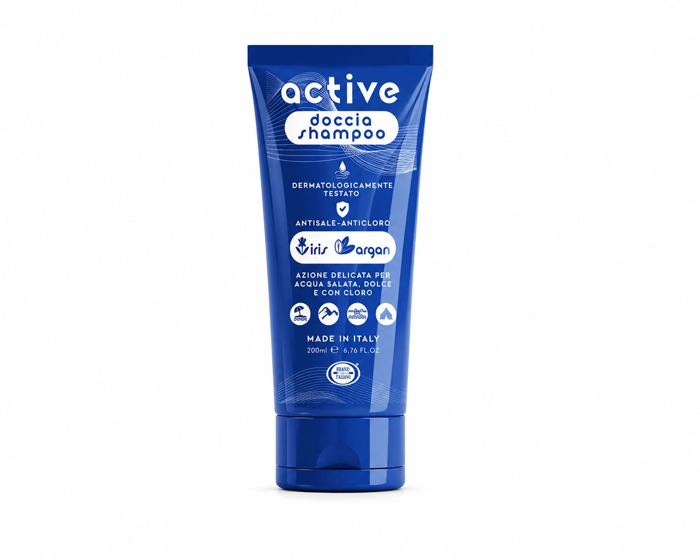 BRAND ITALIA - Doccia Shampoo Anti Sale e Anti Cloro IRIS & ARGAN