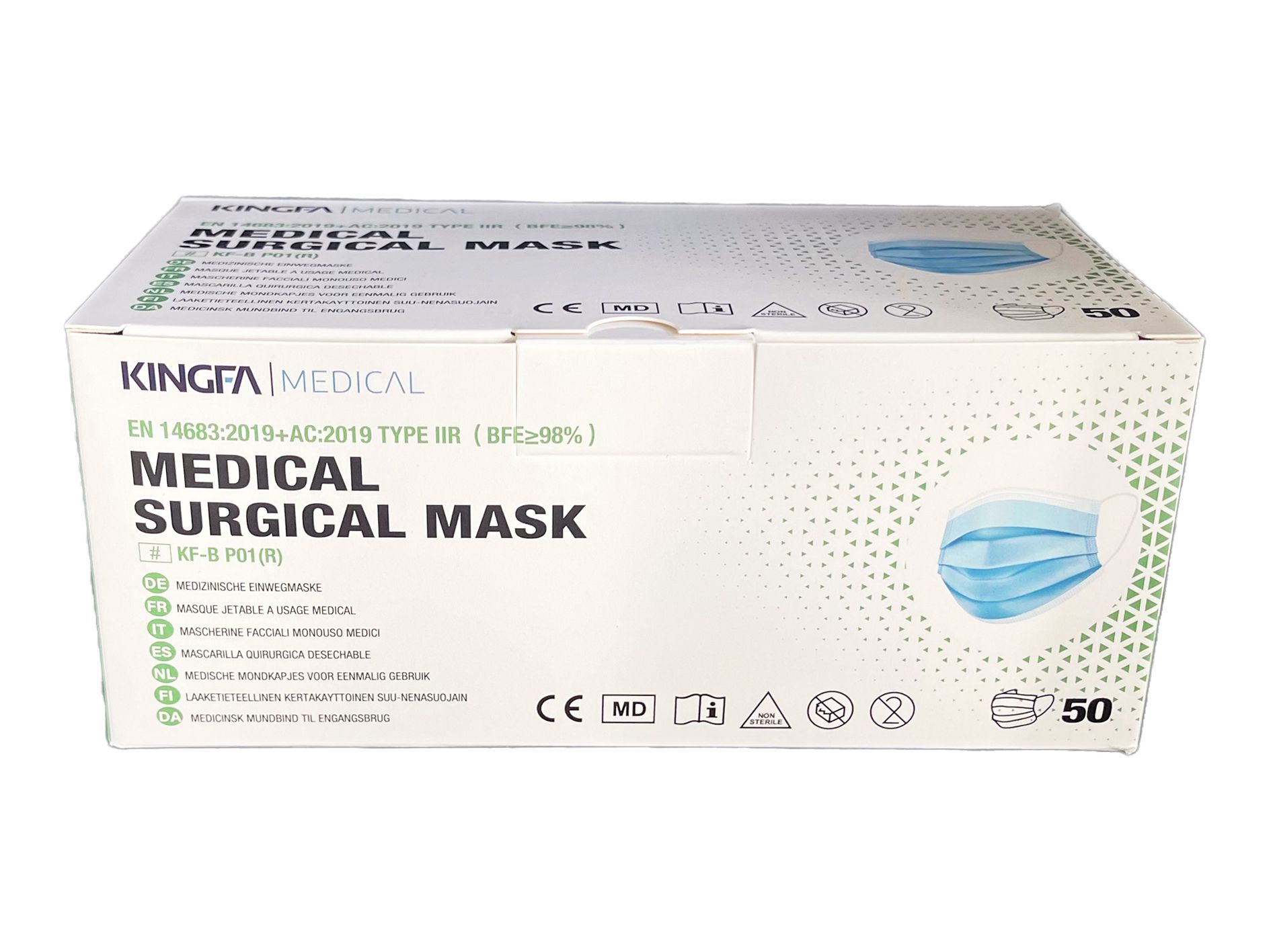Kingfa Medical Typ2R Mund-Nasen-Schutz - OP-Masken Typ IIR