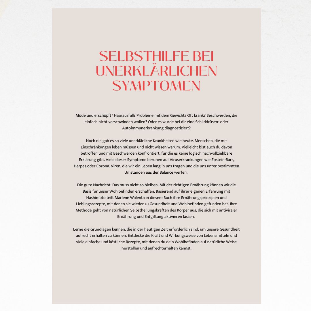 Buchseite mit Überschrift "Selbsthilfe bei unerklärlichen Symptomen". Text in schwarzer Schrift auf cremefarbenem Hintergrund.
