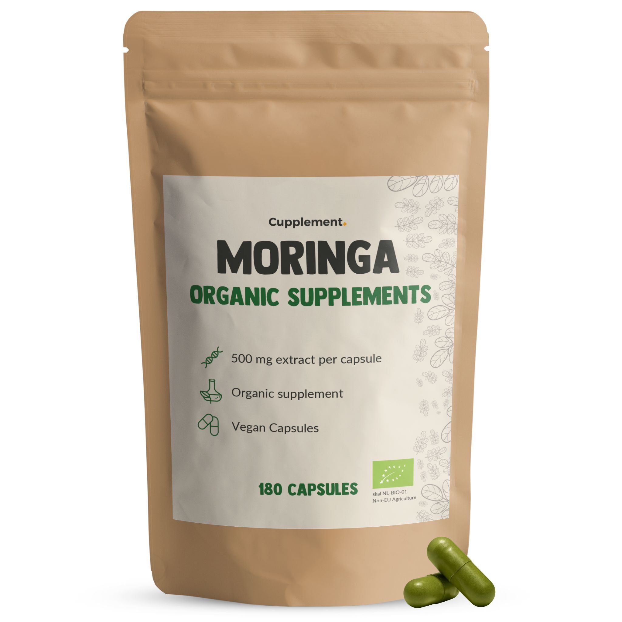 Cupplement - Moringa 500 mg BIO Vorteilspackung 180 St Kapseln