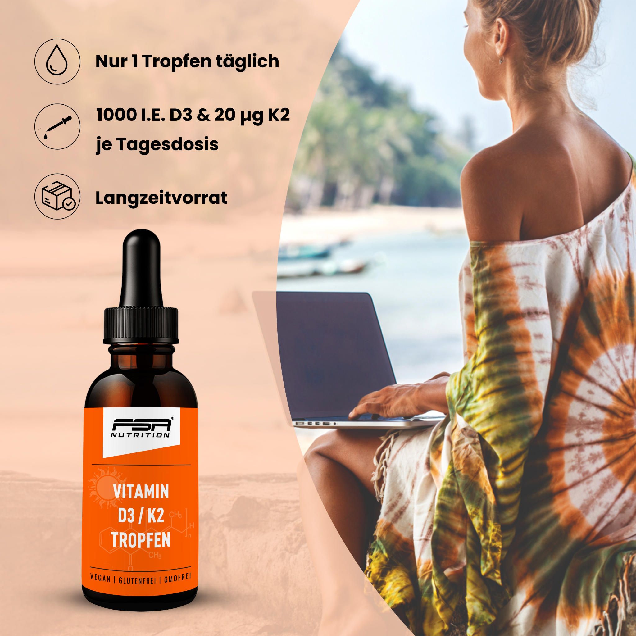FSA NUTRITION Vitamin D3 K2-MK7 Tropfen