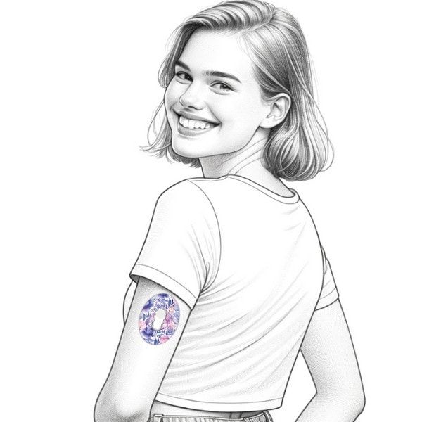 Diasticker® Dexcom G6 Fixiertapes "Purple Flowers"