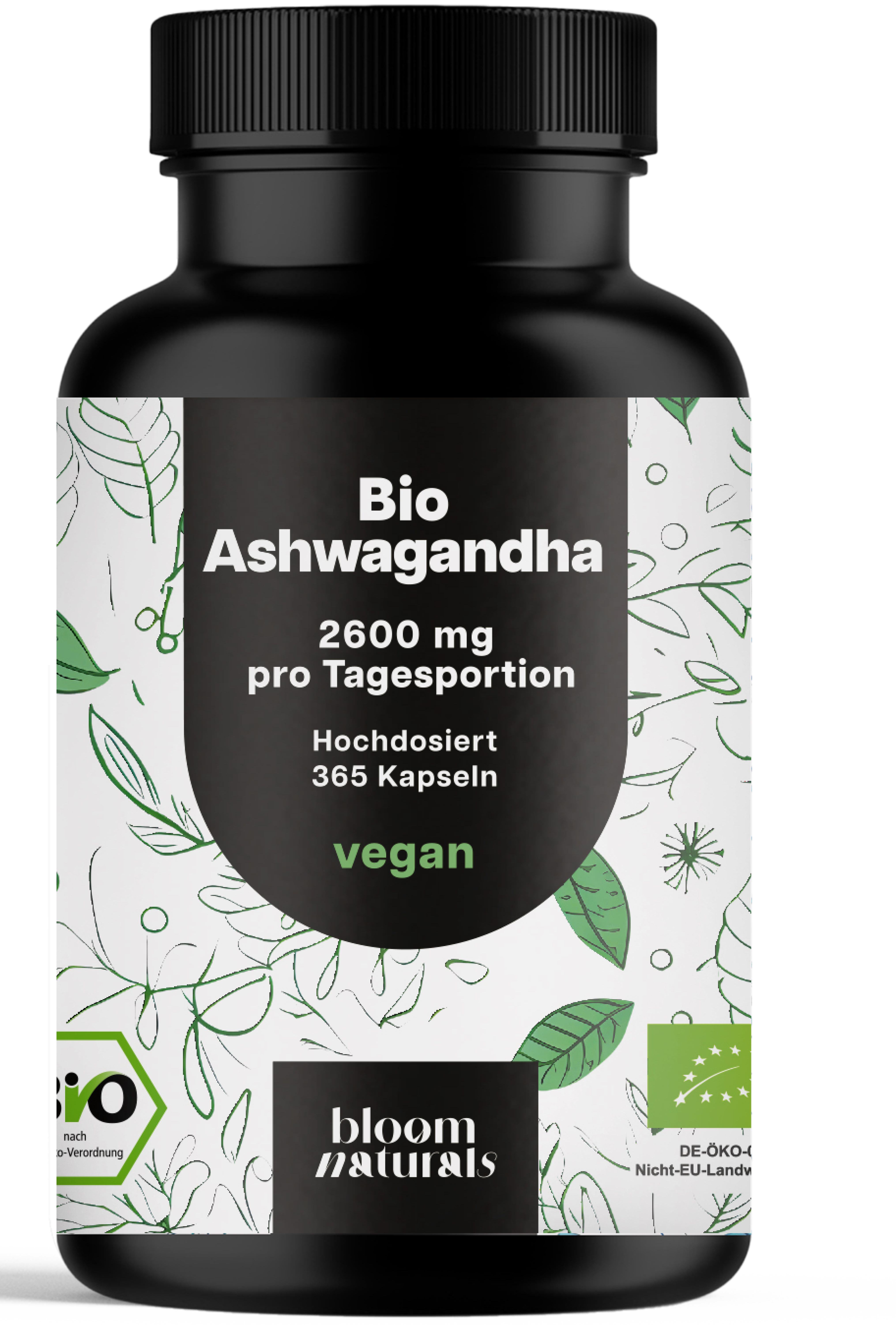 Bloom Naturals Bio Ashwagandha Kapseln