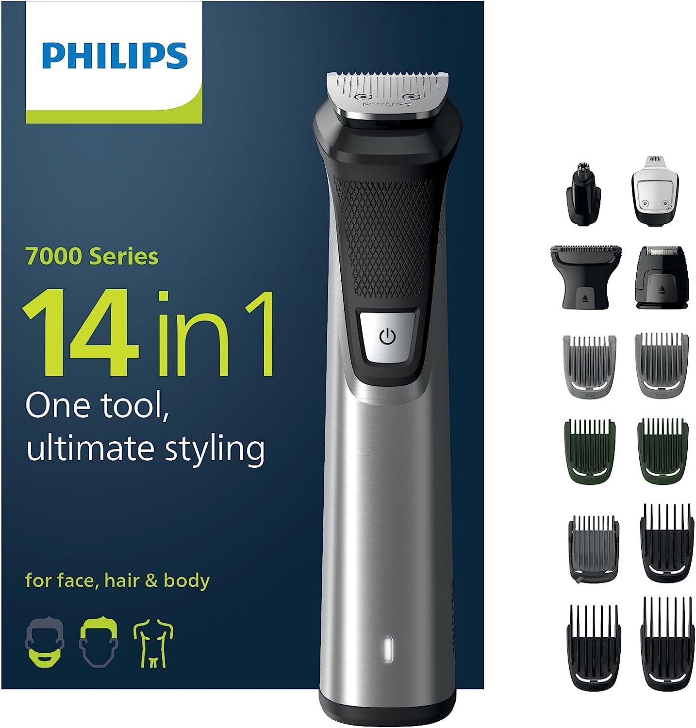 Philips Multigroom Series 7000 14-in-1, für Gesicht, Haare und Körper