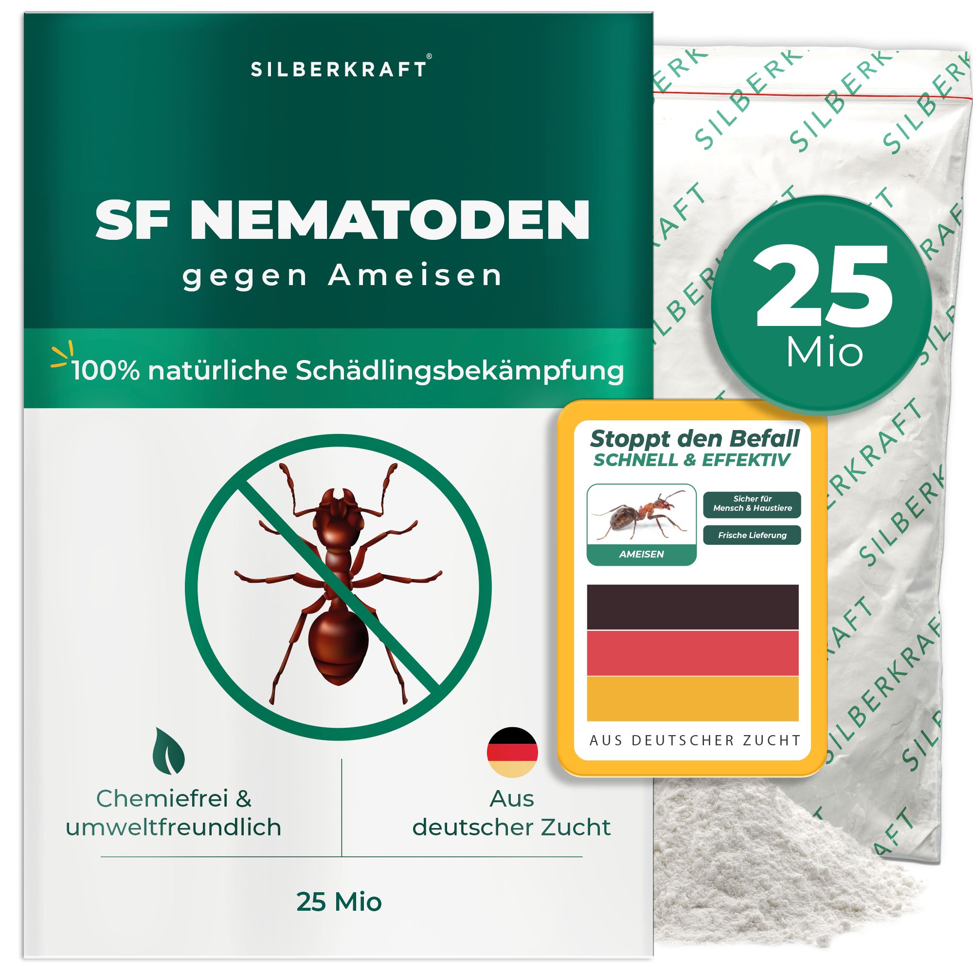 SILBERKRAFT SF Nematoden gegen Ameisen 25 Mio
