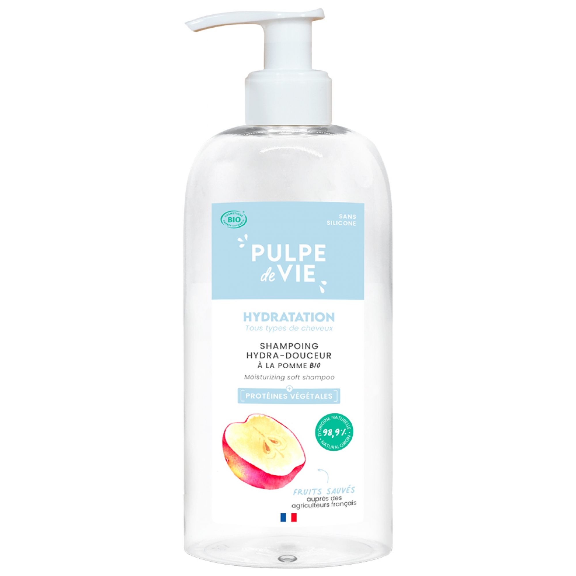 Pulpe de Vie Mildes Feuchtigkeitsspendendes Shampoo Bio-Apfel 4,3x7,4x21,5 cm