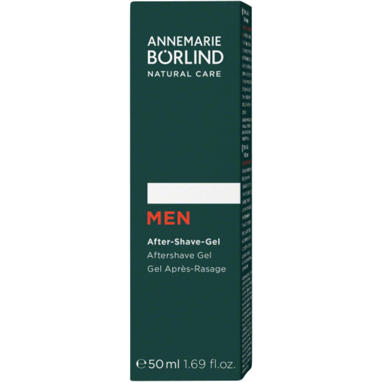 ANNEMARIE BÖRLIND MEN After-Shave-Gel. Gel gelblich, Flasche mit Pumpe. Aufschrift MEN, 50 ml.