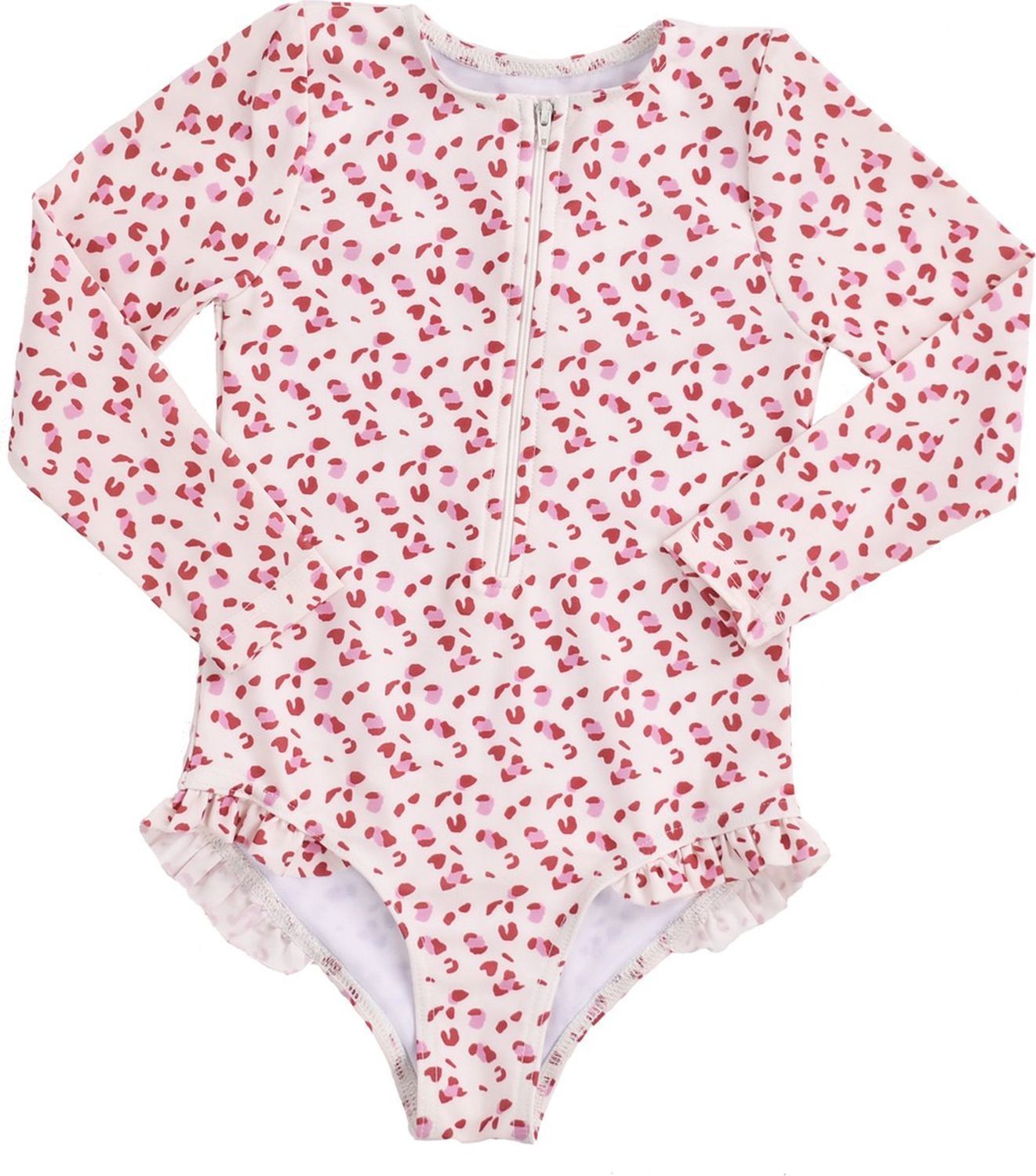 Swim Essentials LangarmUVBadeanzug für Mädchen alt Leoparden Muster /4