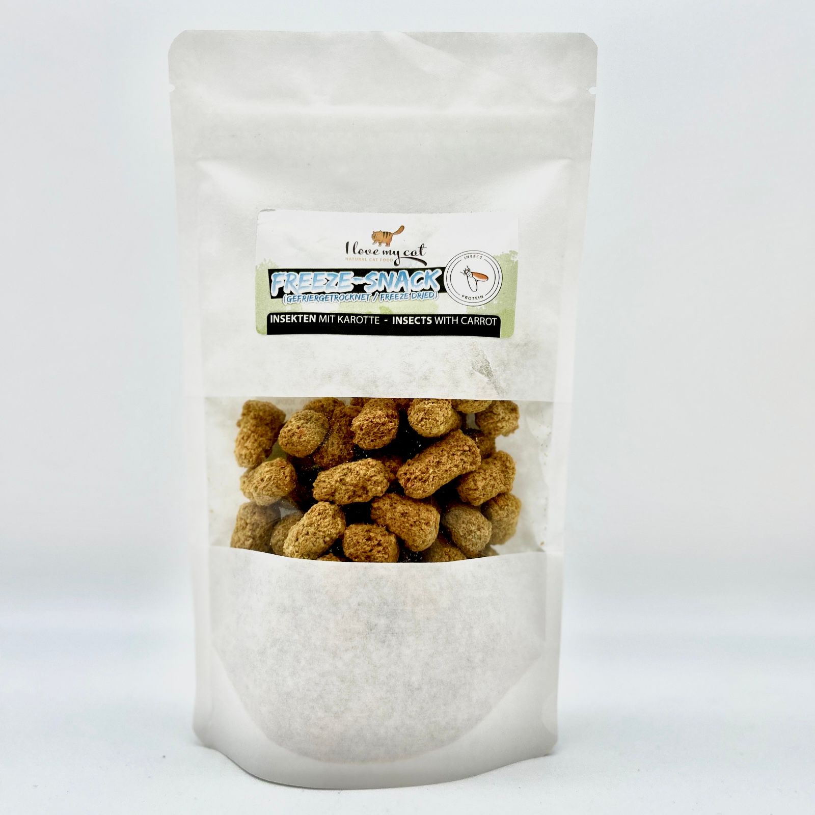 I Love My Cat Snack Ipoallergenici Per Gatti Con Insetti - 50 G. Premi Naturali Per Gatti Senza Cereali, Morbidi, Digeribili E Ricchi Di Nutrienti. Ideali Come Spuntino O Premio Durante Il - 10