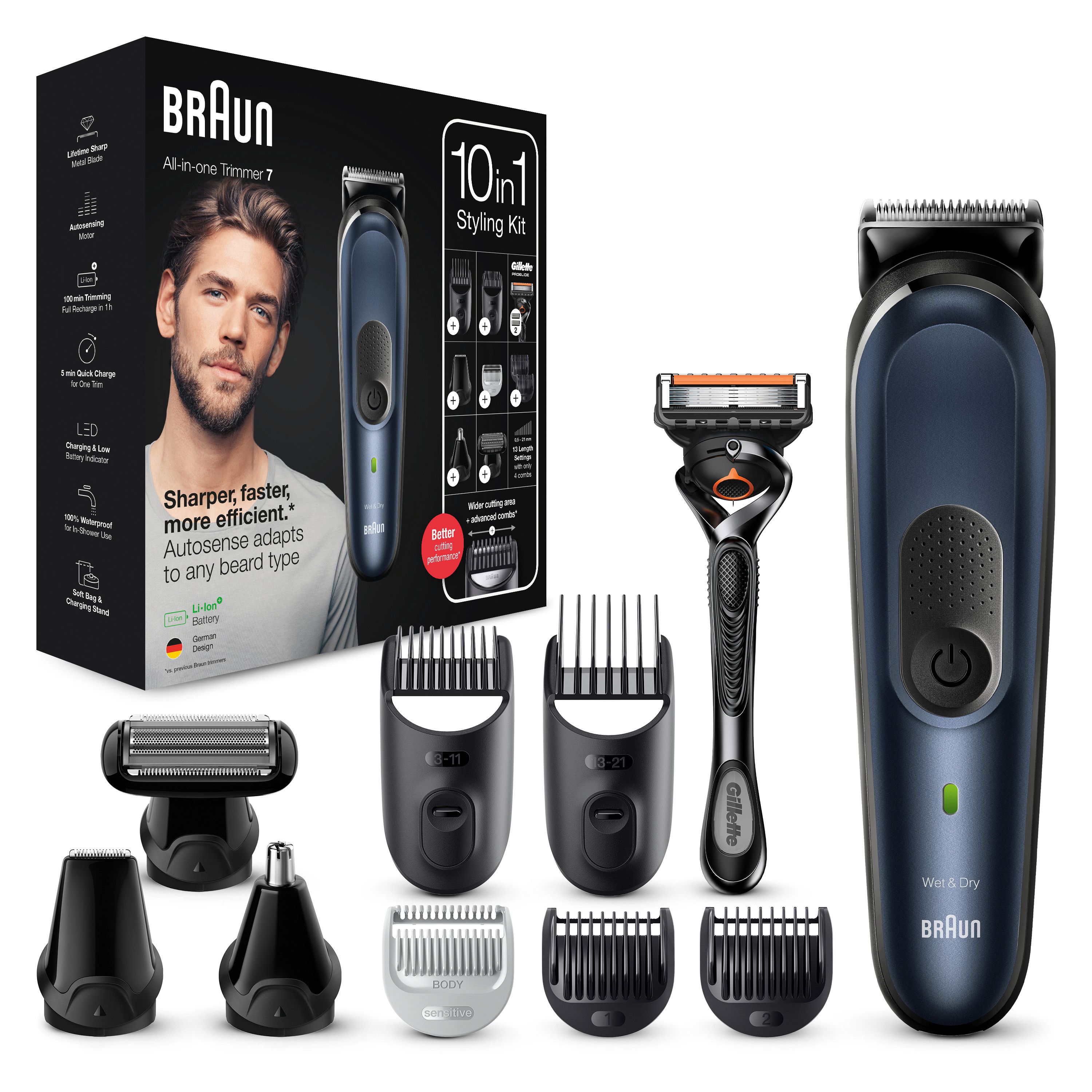 Braun - MultiGroomingKit "7 - MGK7330" in Blau und Schwarz