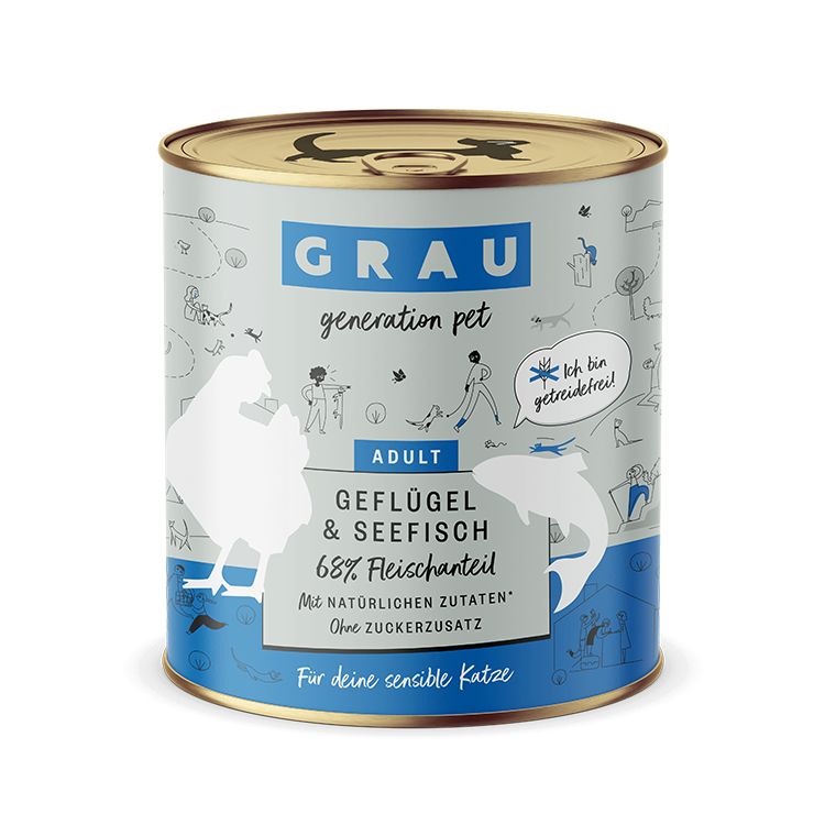 Grau Geflügel & Seefisch 6x800 g Futter
