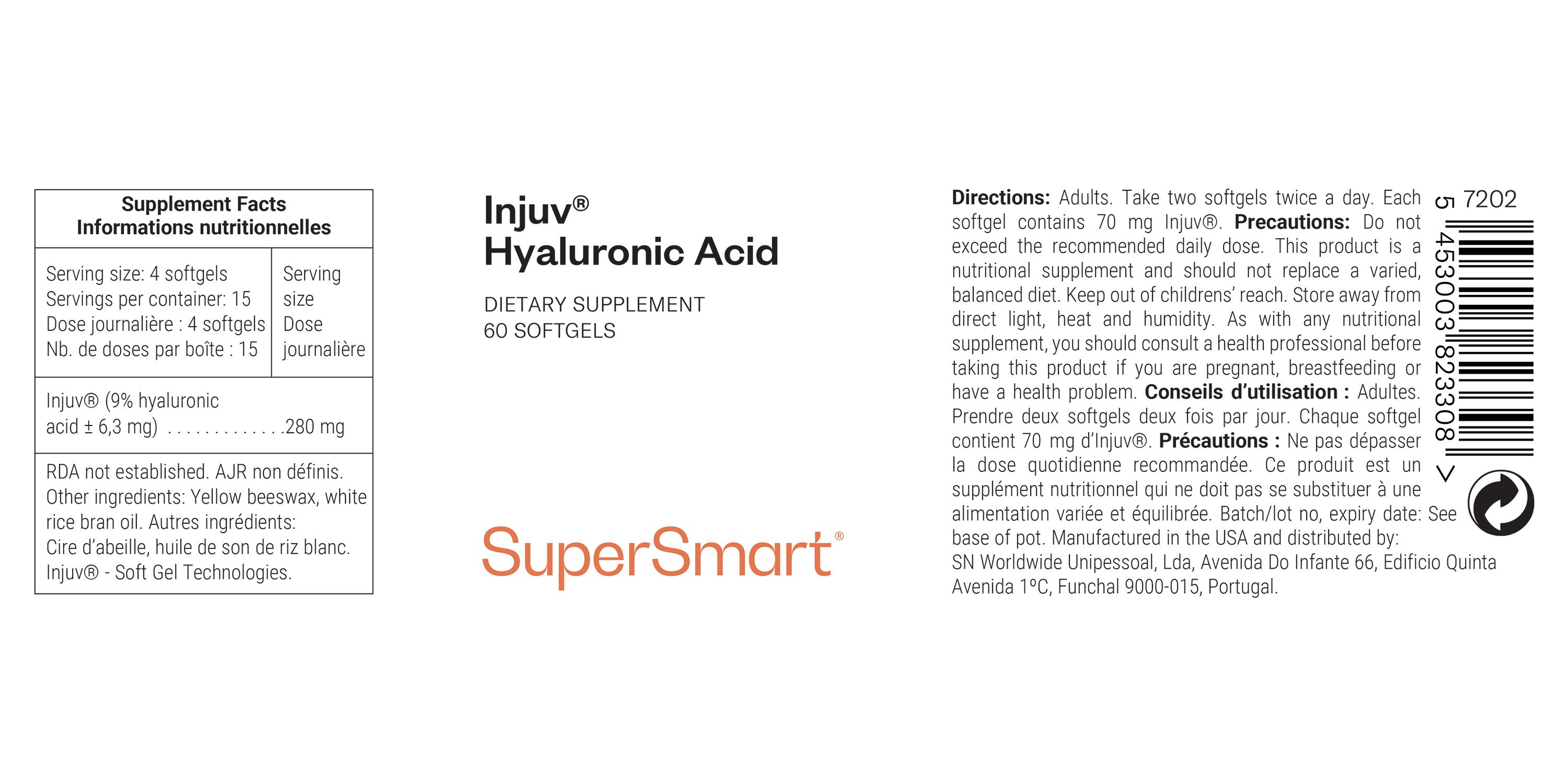 SuperSmart - Injuv® Hyaluronic Acid 60 St