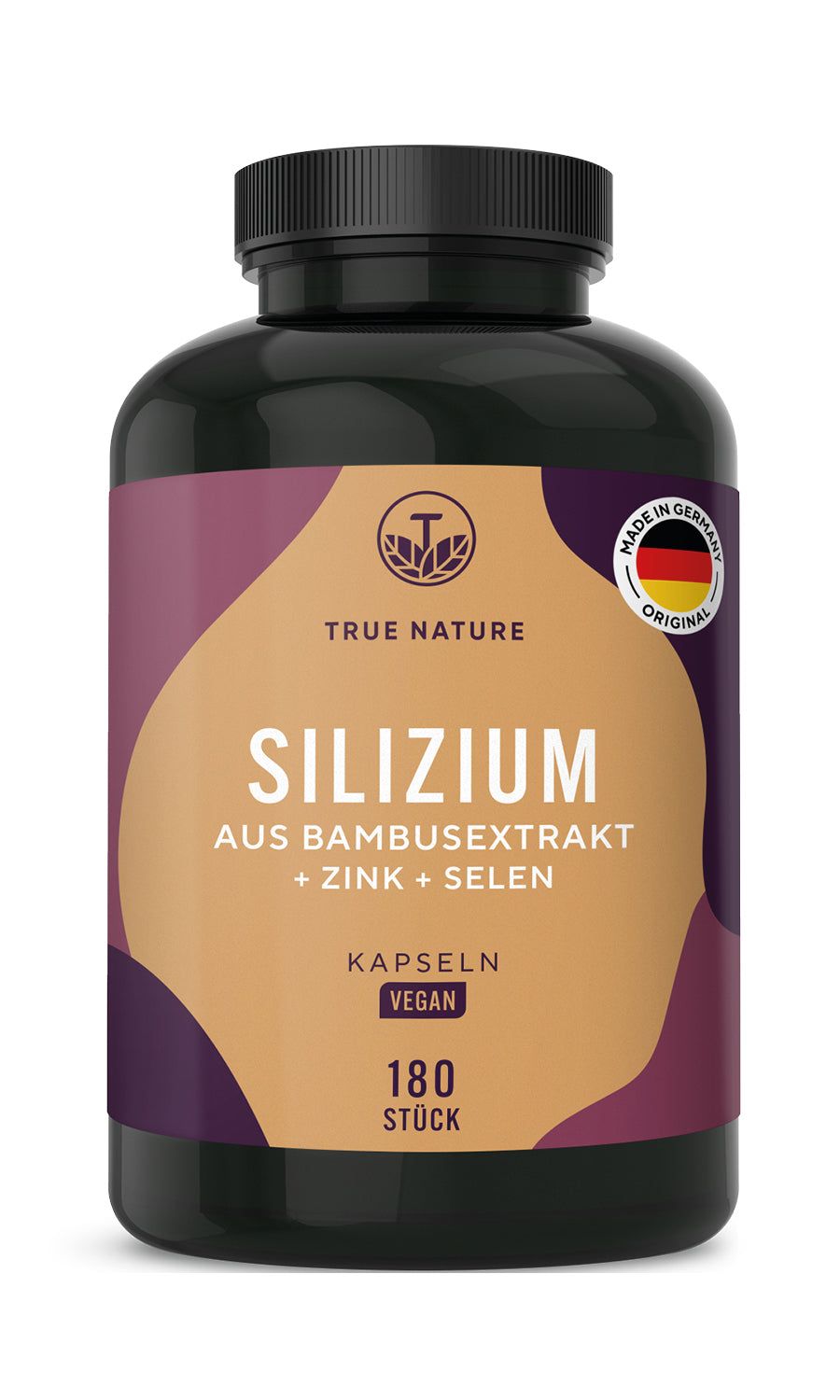 True Nature® Silizium Kapseln (aus Bambusextrakt + Zink Selen) 180 St