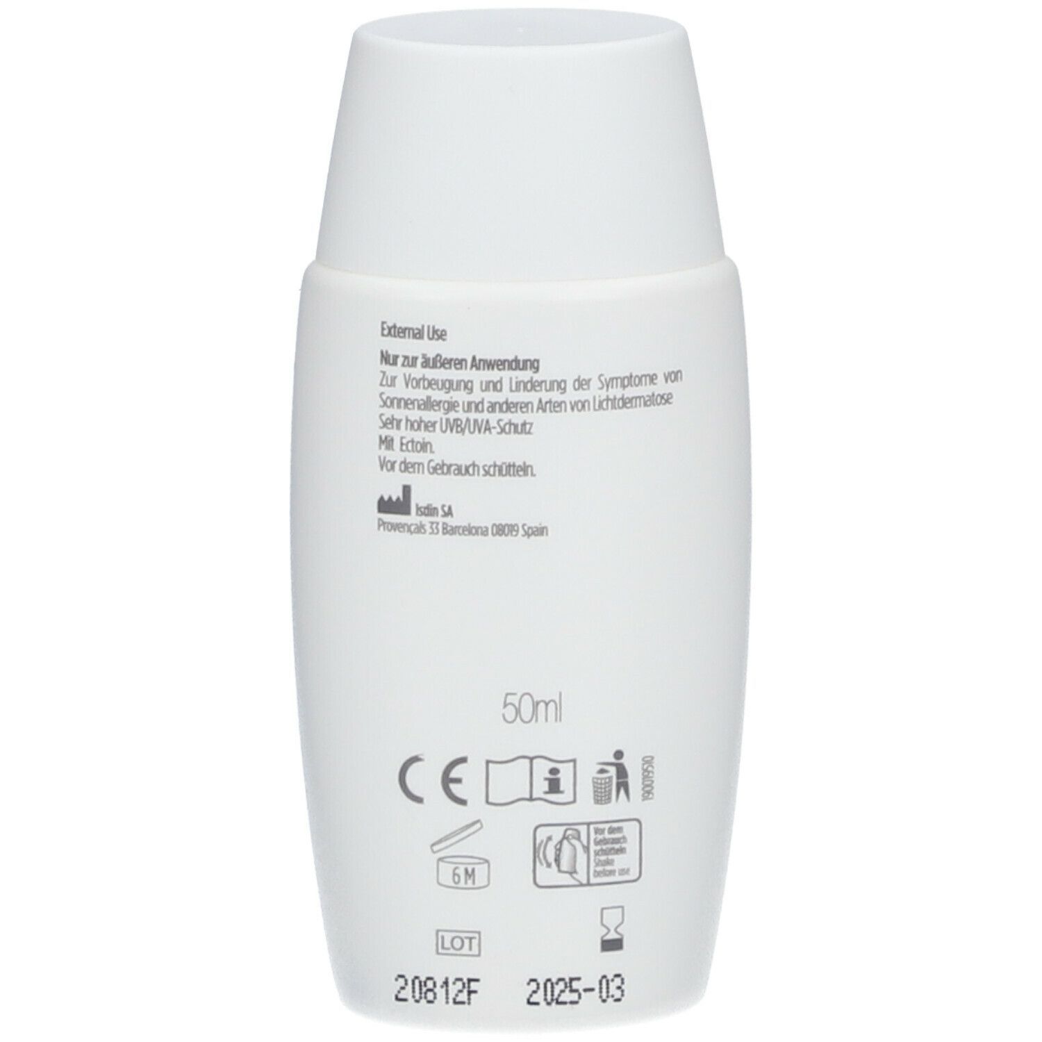 ISDIN  Fotoultra Solar Allergy Fusion Fluid LSF 50+ Sonnencreme bei Sonnenallergie