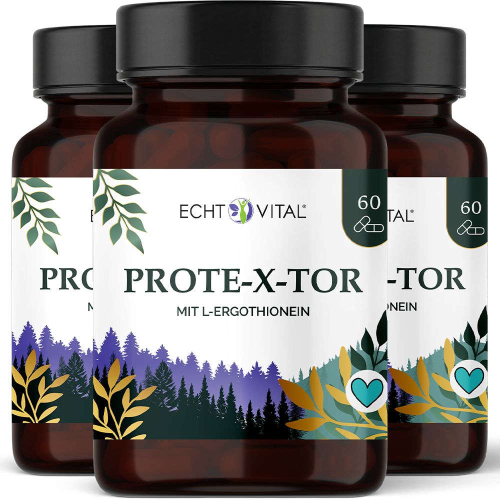Echt Vital Prote-X-tor Kapseln mit L-Ergothionein, Resveratrol und NADH