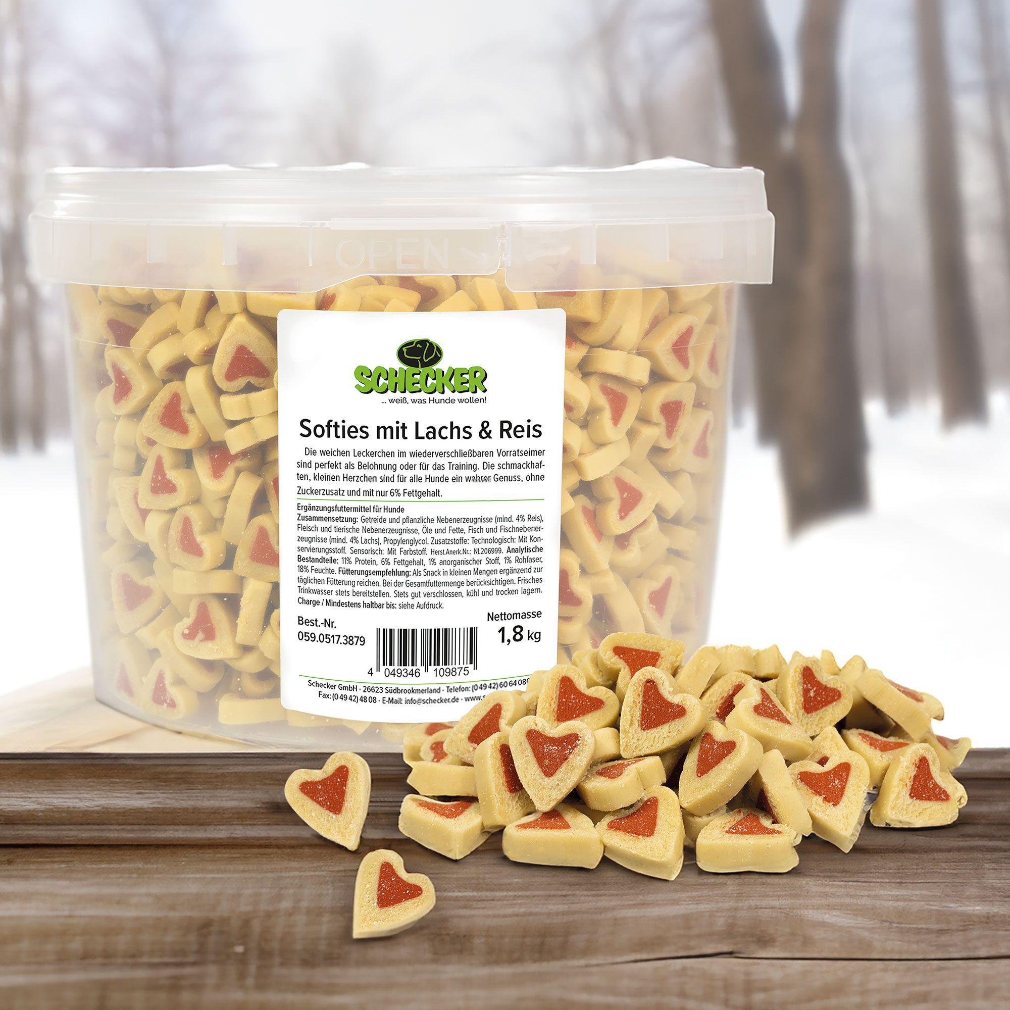 Schecker Leckerli - Softies mit Lachs und Reis