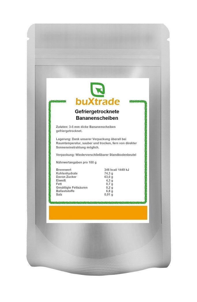 buXtrade Gefriergetrocknete Bananenscheiben