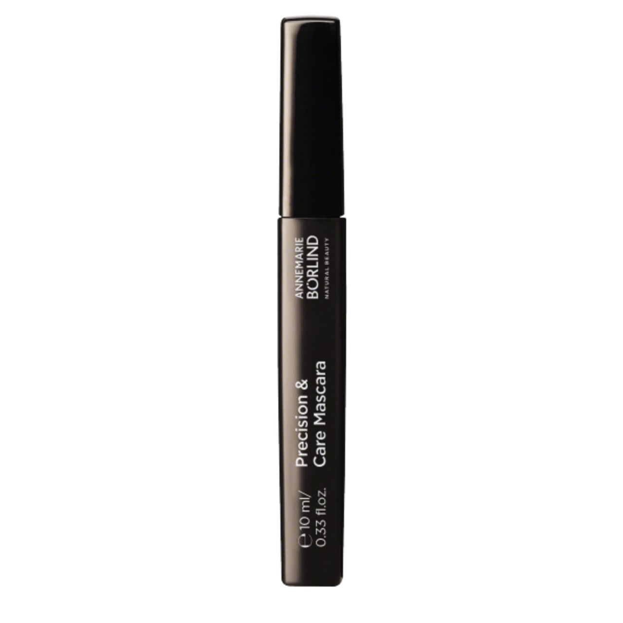 Schwarze Mascara-Tube mit Schriftzug "Annemarie Börlind, Precision & Care Mascara".