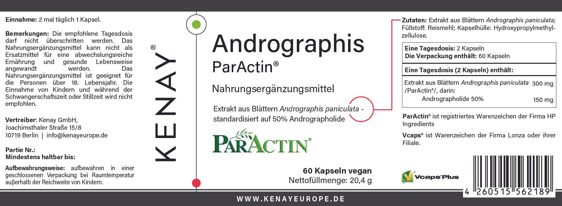 Andrographis ParActin®  KENAY®