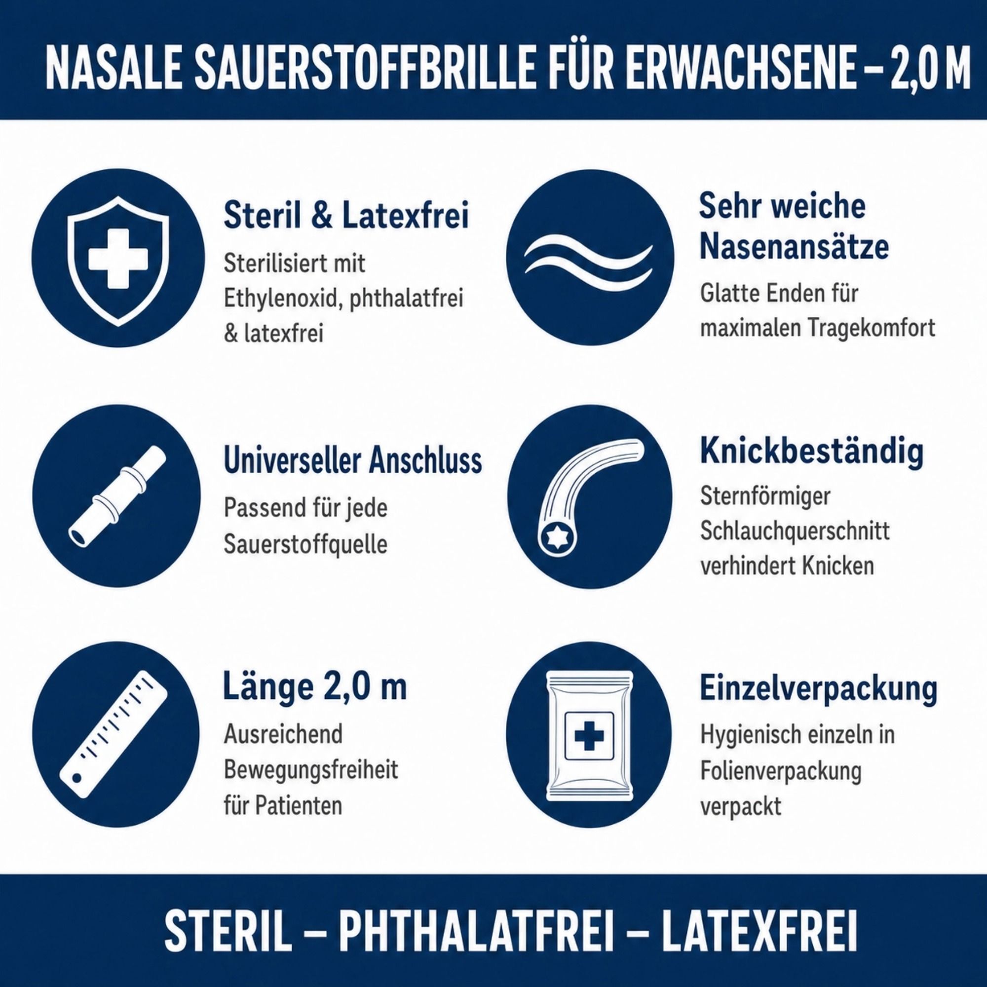Kaiser Cares Nasenbrille Sauerstoffbrille 2 m steril