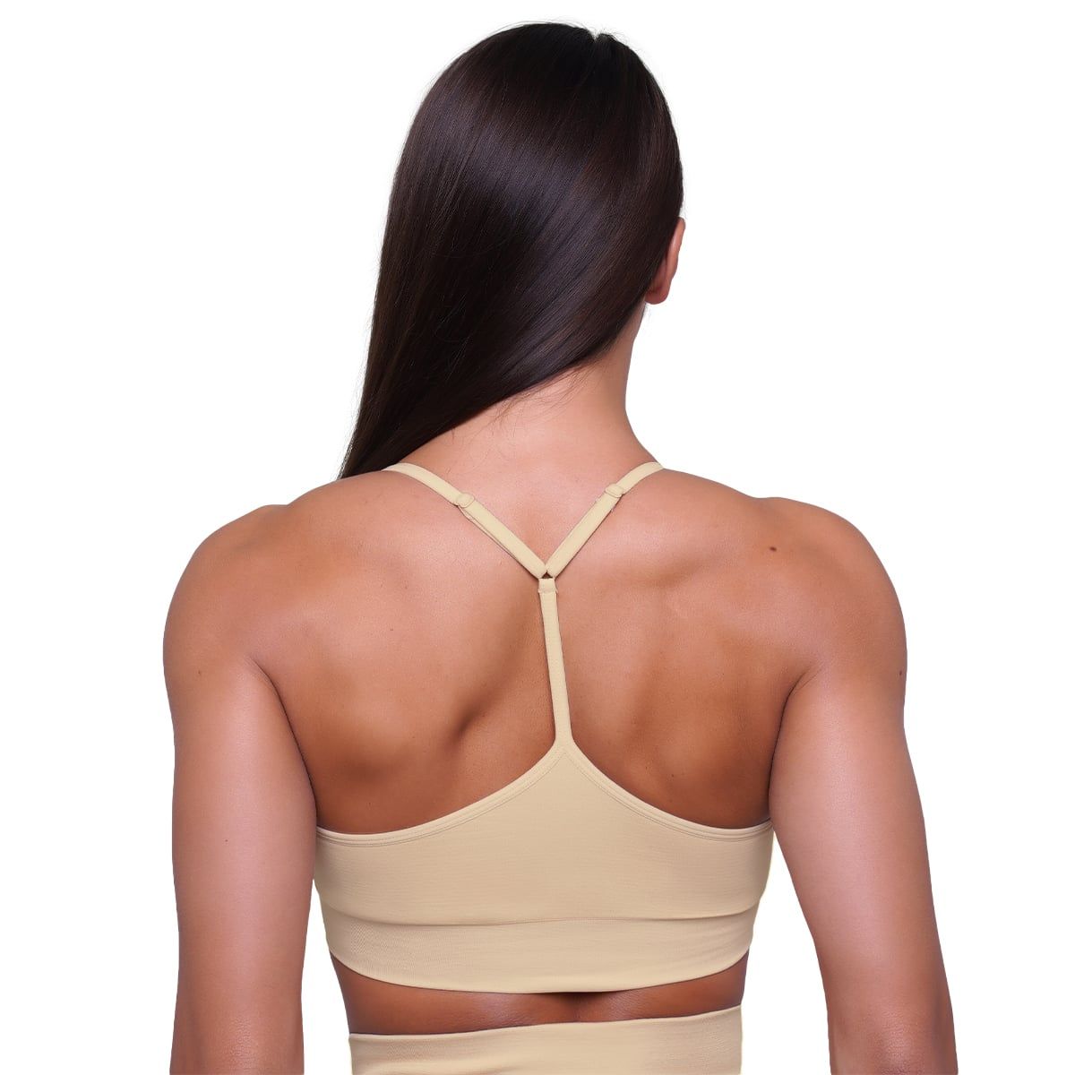 GymBeam Sport-BH Damen String mit verstellbaren Trägern in Nude