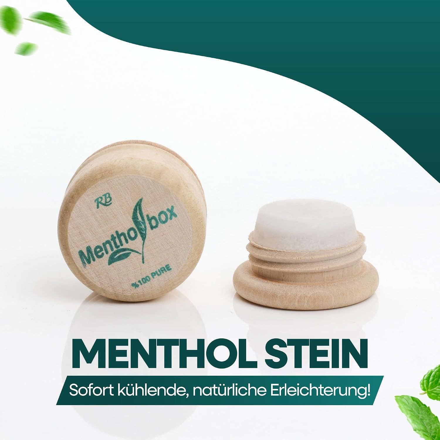 Mentholbox Mentholstein, Menthol Box, erfrischende und kühlende Menthol-Macaron