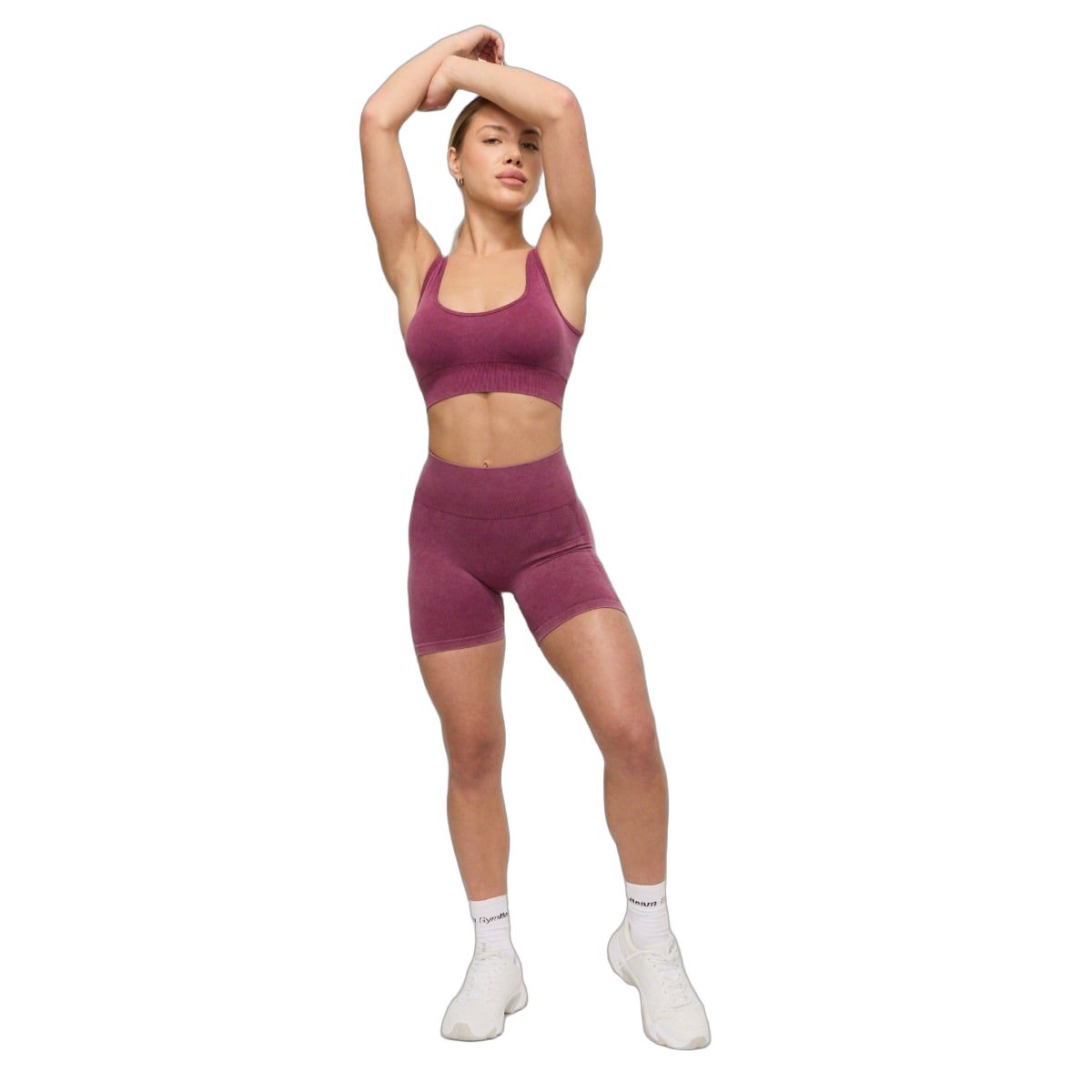GymBeam Shorts für Frauen nahtlos mit hoher Taille und Slim-Fit LIFT Plum