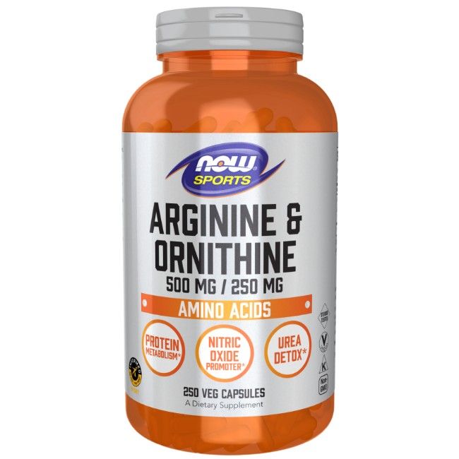Now Foods Arginin & Ornithin 500 mg / 250 Pc