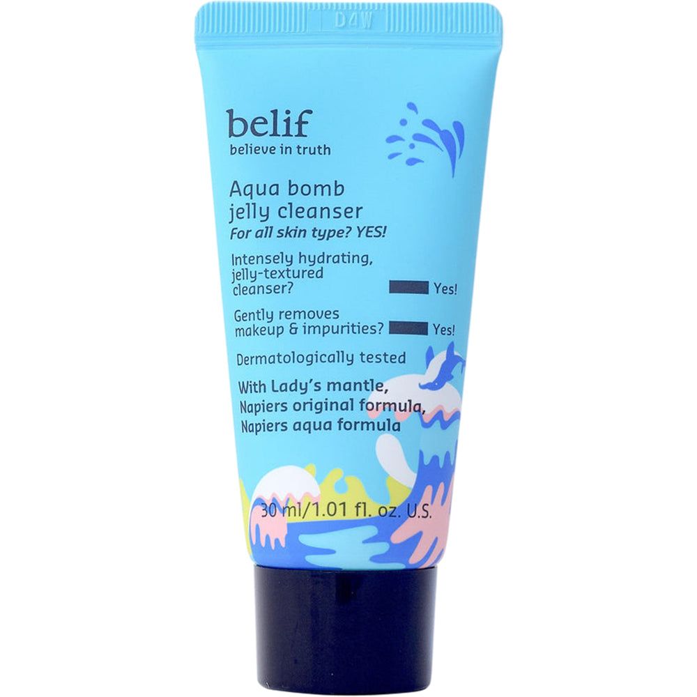 Belif Aqua Bomb Jelly Cleanser Deluxe – Reinigungsgel mit Aminosäuren und Glycerin 30 ml Waschgel